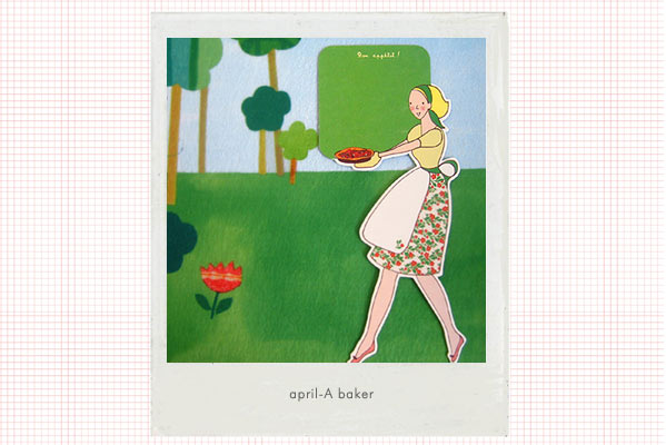 Livework's Paper Doll Card April Baker [livework, livework stationery, korean stationery]