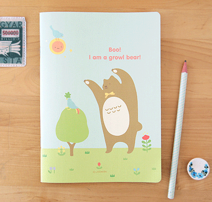 Livework's piyo school notebook bear [school notebook, school stationery, fun school stationary]
