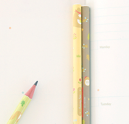 forest flower pencils [flower pencils, flower stationery, forest stationery]